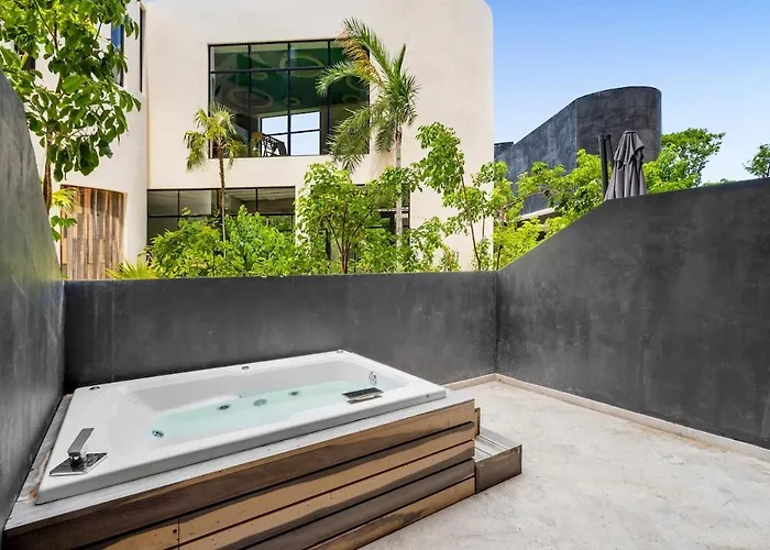 1 Bd Soaking Tub 500 M From Jaguar Park And Apartment Tulum